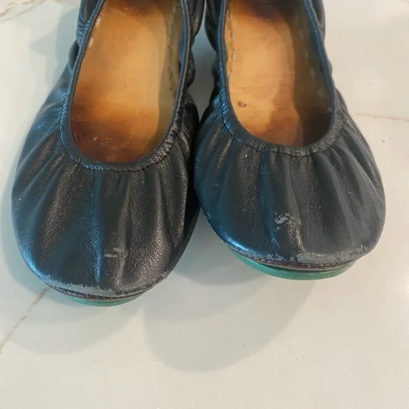 Tieks Black Leather Ballet Flats - Picture 2 of 7